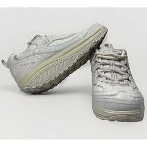 Skechers Shape-Ups Metabolize Sz9 Leather Rocker Bottom Toning Sneakers 11800